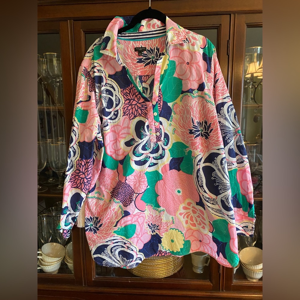 Talbots Floral Tunic 2X-EUC